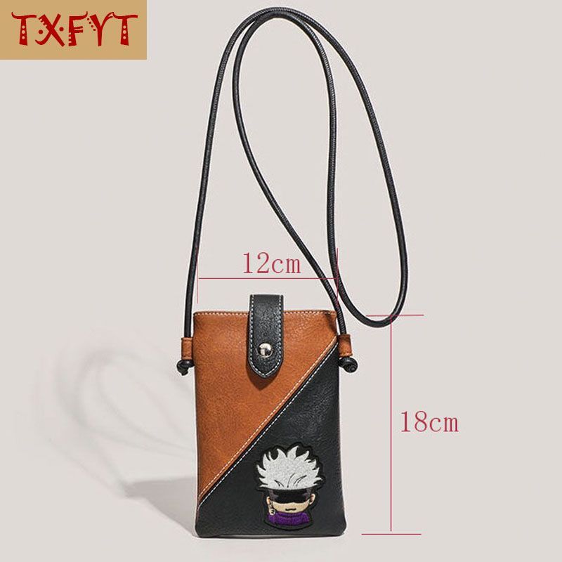 Travel Accessories To Gift - จูจุสึไคเซ็น โกโจ ซาโตรุ PU กระเป๋าใส่โทรศัพท์มือถือขนาดเล็กกระเป๋าเดินทางกระเป๋าสะพายข้างลำลองกระเป๋าของขวัญวันเกิด