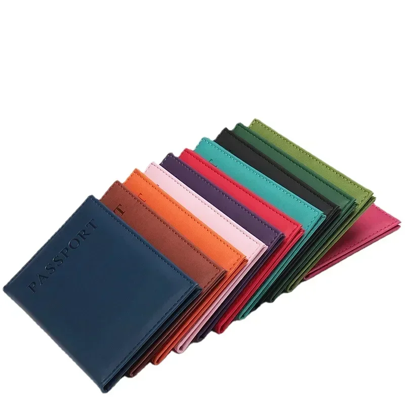 Travel Accessories Wallet - แฟชั่นผู้หญิงผู้ชายปกหนังสือเดินทาง Pu หนังสีทึบ Travel ID บัตรเครดิตผู้ถือหนังสือเดินทางแพ็คเก็ตกระเป๋าสตางค์กระเป๋ากระเป๋า