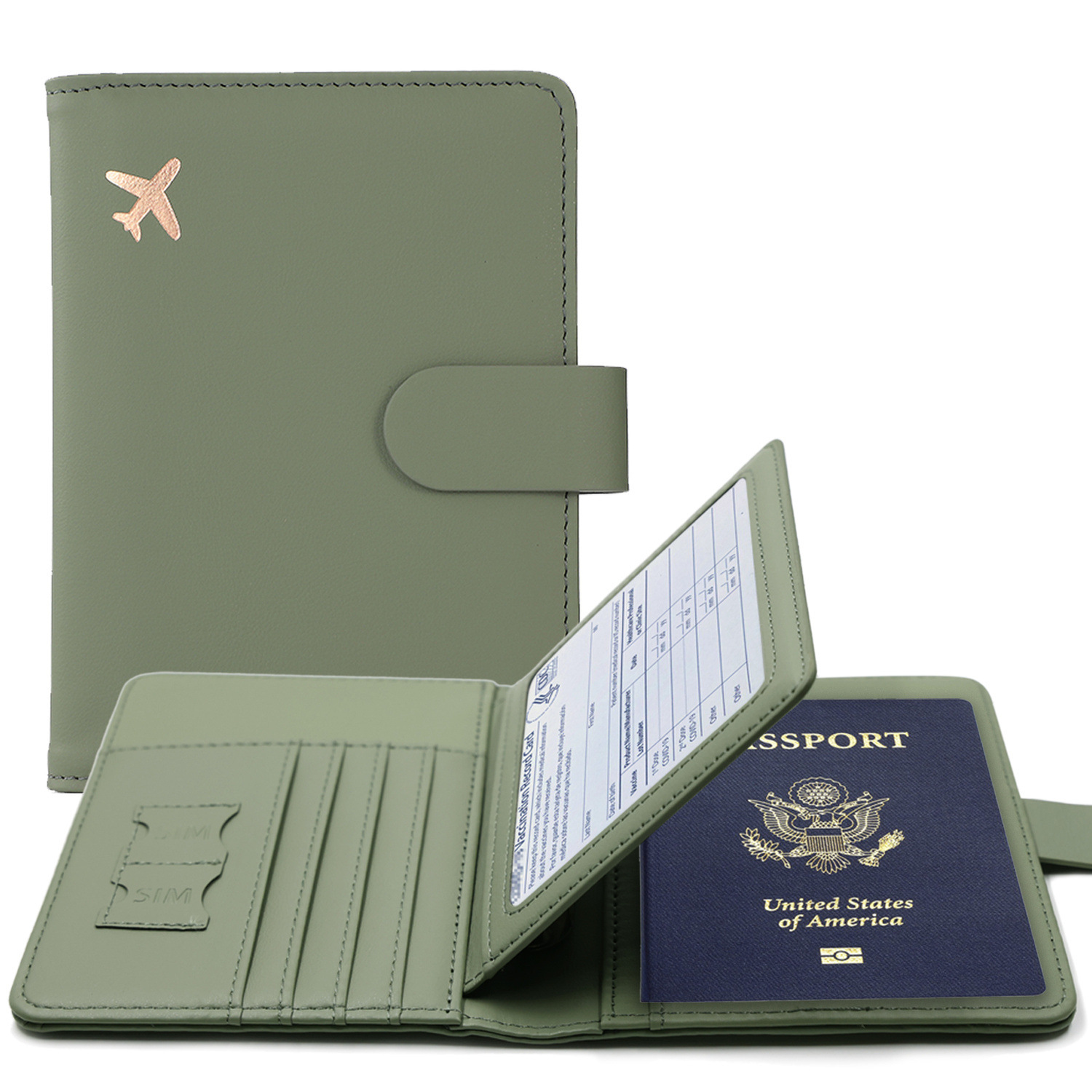 Travel Accessories Wallet - ปกหนังสือเดินทาง RFID กรณีผู้ถือหนังสือเดินทางกระเป๋าสตางค์หนังสือเดินทางมัลติฟังก์ชั่น ID ผู้ถือบัตรเครดิตกระเป๋าสตางค์เดินทางอุปกรณ์เสริมการเดินทาง