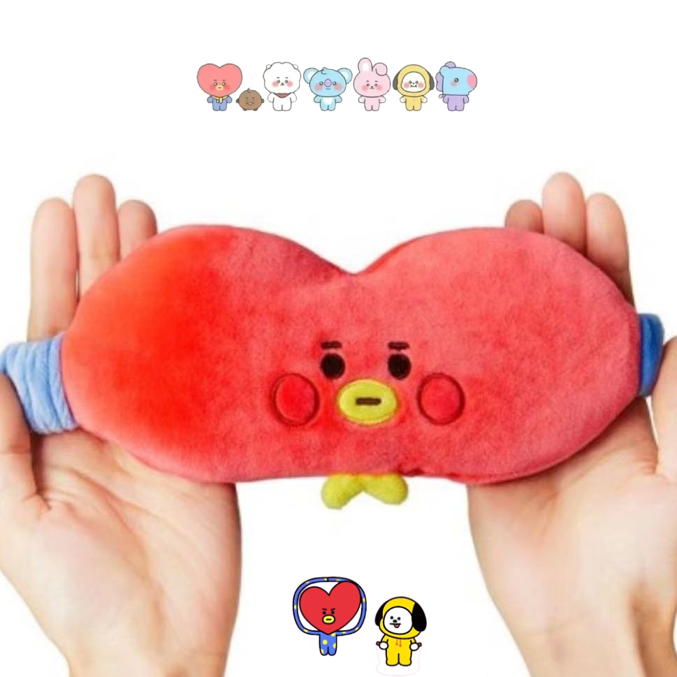 Travel Accessories To Gift - หน้ากากปิดตาตุ๊กตา BT21 น่ารัก สไตล์การ์ตูน สำหรับเดินทาง พักผ่อนในออฟฟิศ