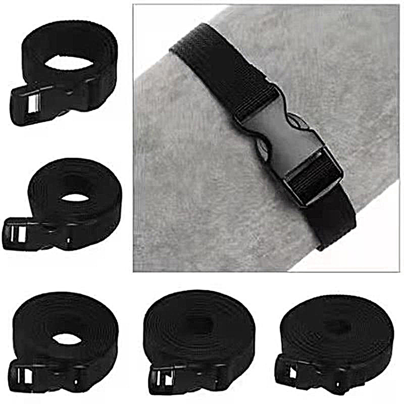It Travel Accessories - สายรัดกระเป๋าเดินทางแบบไนลอนสีดำ 1 เส้น ทนทาน พร้อมหัวเข็มขัดแบบแคม สำหรับชุดเดินทาง