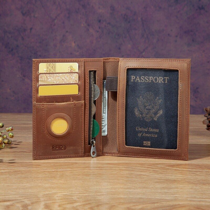 กระเป๋าใส่พาสปอร์ตหนังแท้แฟชั่ - Travel Accessories Wallet บทวิจารณ์และราคา